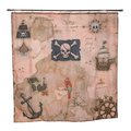 Borders Unlimited Borders Unlimited 70020 Pirates Treasure - Map Shower Curtain 70020